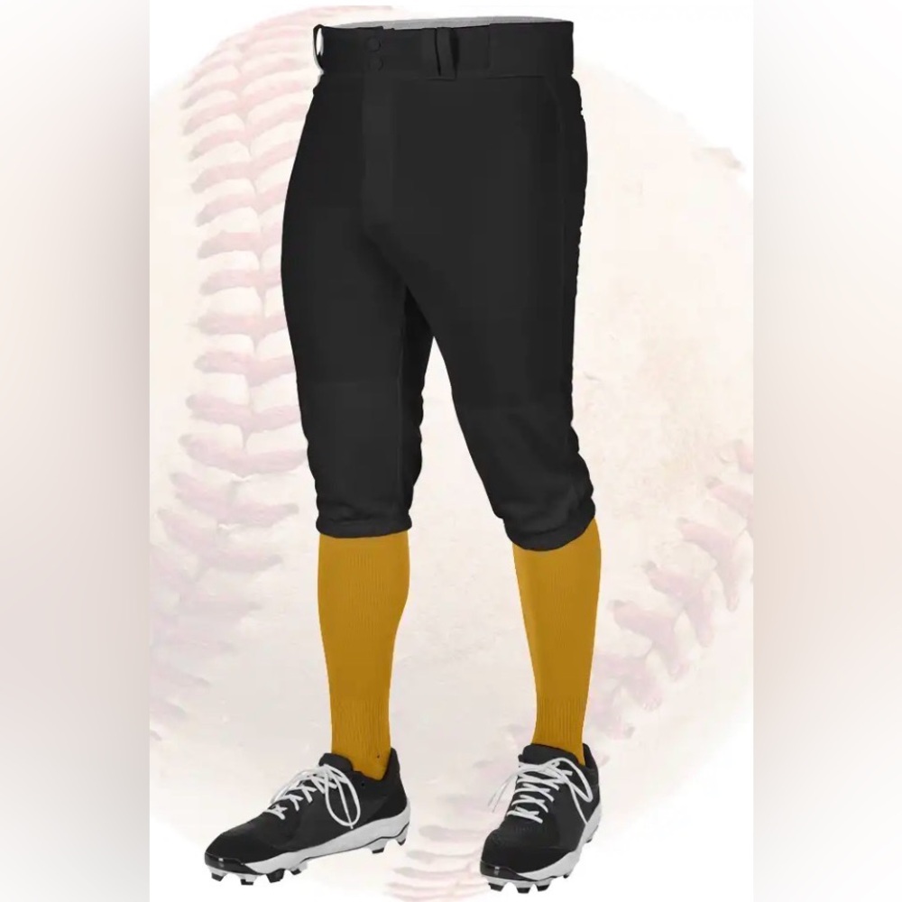 Champro Youth Size L  Black Baseball or Softball Knicker Pants NWT.